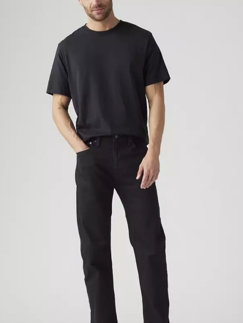 Levi's 505 36 X 34 Men's Straight Black Jeans
